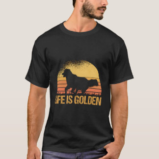 Camiseta La vida es el perro dorado Golden Retriever Lover 