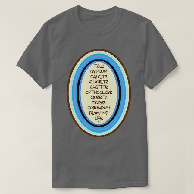 Camiseta la vida es escala de mohs dura (Diseño del anverso)