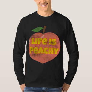Camiseta La Vida Es Fruta Graciosa De Estilo Peachy Retro