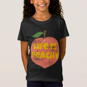 Camiseta La Vida Es Fruta Graciosa De Estilo Peachy Retro