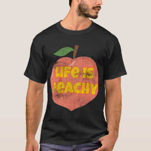 Camiseta La Vida Es Fruta Graciosa De Estilo Peachy Retro