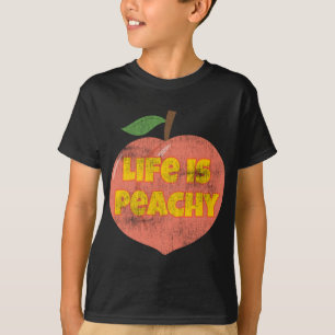 Camiseta La Vida Es Fruta Graciosa De Estilo Peachy Retro