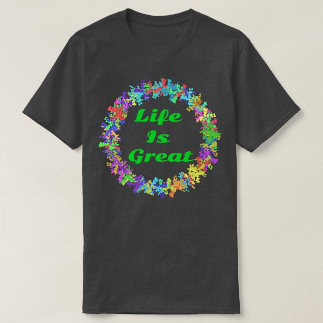 Camiseta La vida es genial (Diseño del anverso)