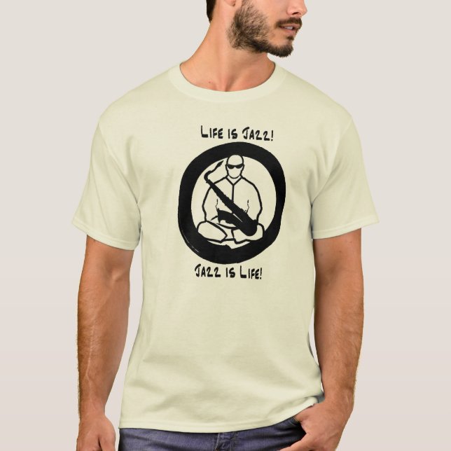 Camiseta La vida es jazz, jazz es vida (Anverso)