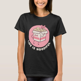 Camiseta La vida es la comida divertida de Kawaii