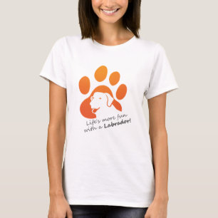 Camiseta la vida es más divertida con un labrador