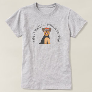 Camiseta La vida es más divertida con un Yorkie