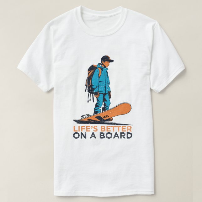 Camiseta La Vida Es Mejor A Bordo (Diseño del anverso)