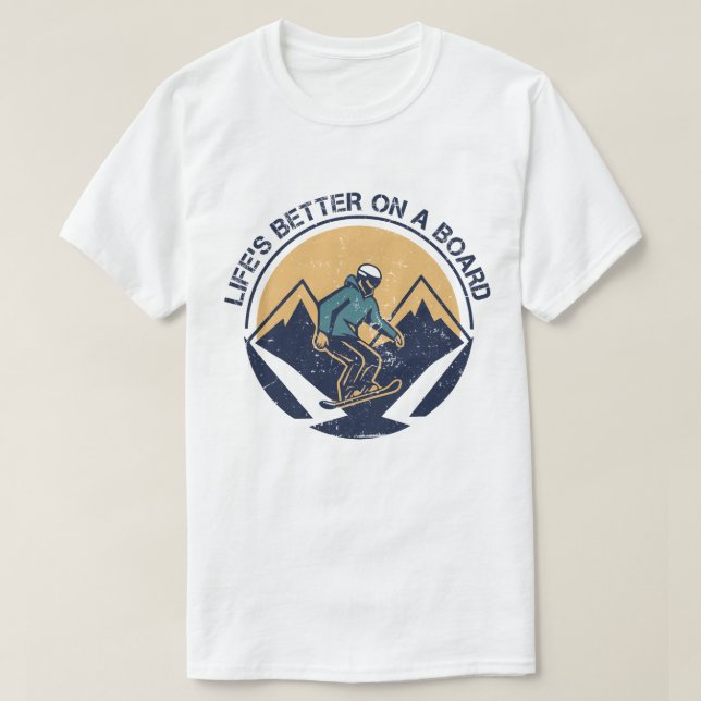 Camiseta La Vida Es Mejor A Bordo (Diseño del anverso)