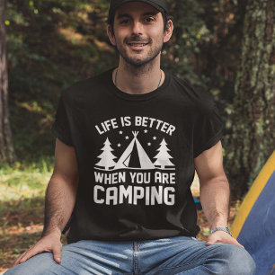 Camiseta La vida es mejor acampar