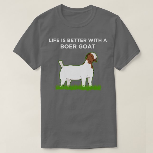 Camiseta La vida es mejor Boer Goat Lover (Diseño del anverso)