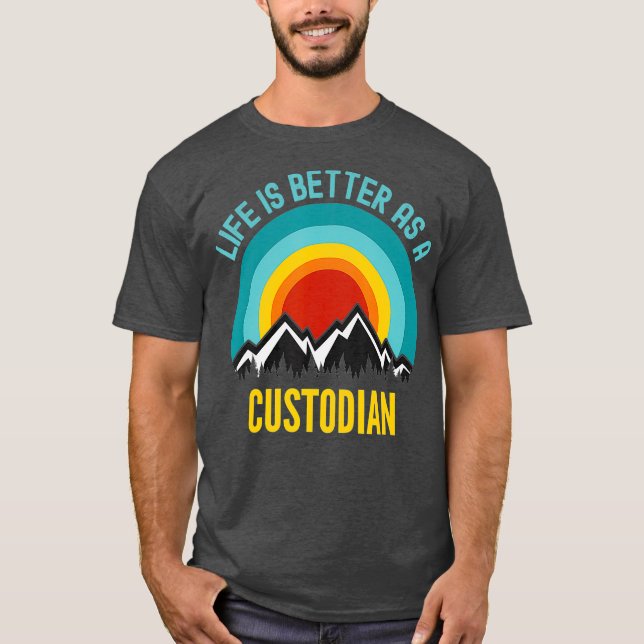 Camiseta La vida es mejor como custodio (Anverso)