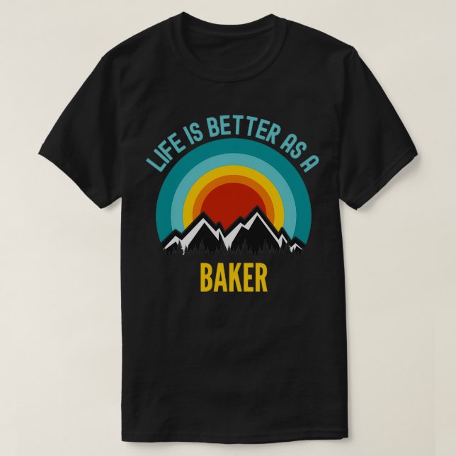 Camiseta La vida es mejor como panadera (Diseño del anverso)