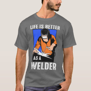 Camiseta La Vida Es Mejor Como Un Acero De Construcción Sol