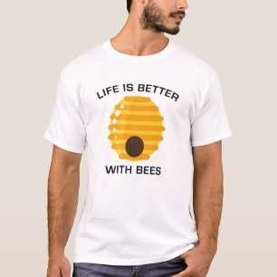 Camiseta La vida es mejor con abejas