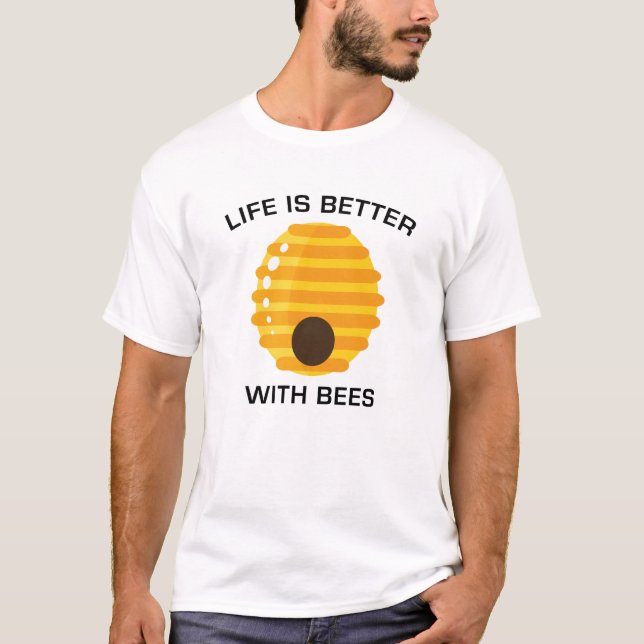 Camiseta La vida es mejor con abejas (Anverso)