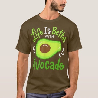 Camiseta La Vida Es Mejor Con Aguacate