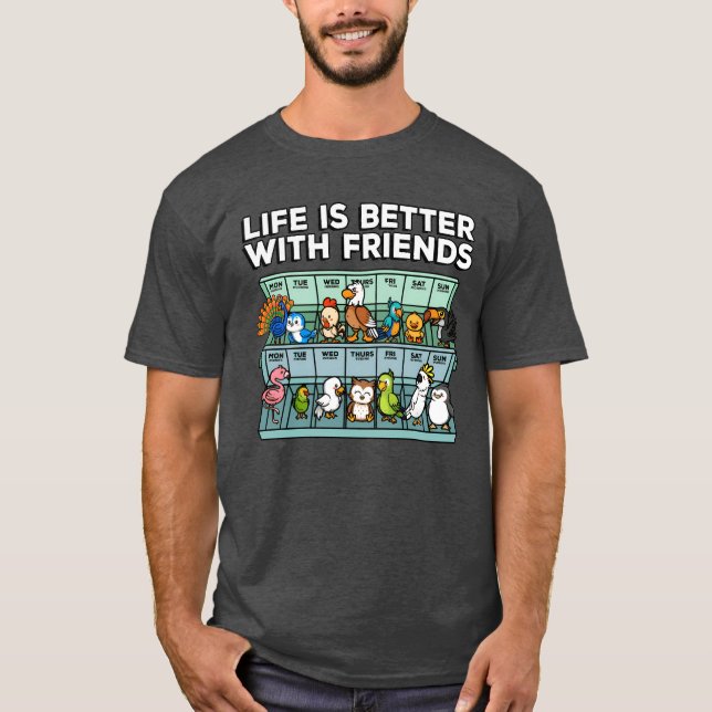 Camiseta La vida es mejor con amigos chicas de vida salvaje (Anverso)