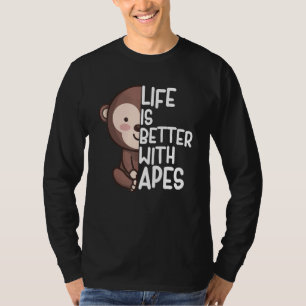 Camiseta La Vida Es Mejor Con Apes Monkey Apparel Ape Cita