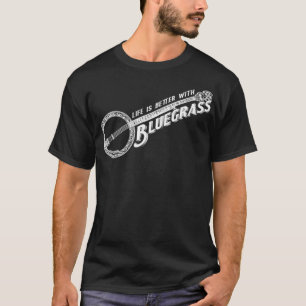Camiseta La vida es mejor con banjo vintage de Bluegrass Pr