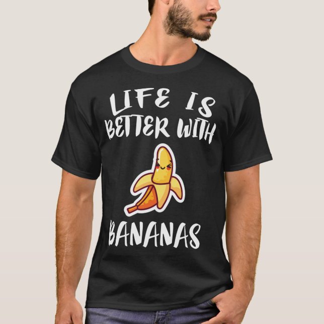 Camiseta La Vida Es Mejor Con El Regalo Vegan Con Fruta De  (Anverso)