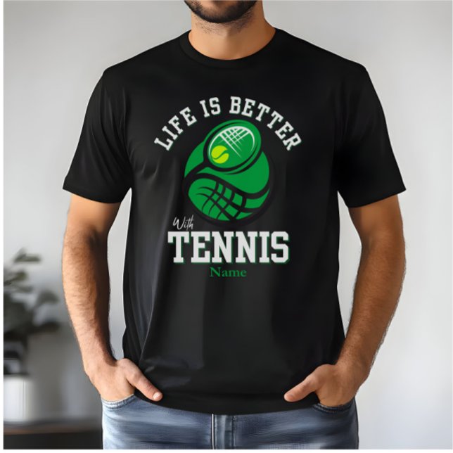 Camiseta La Vida Es Mejor Con El Tenis | Nombre personaliza (Subido por el creador)