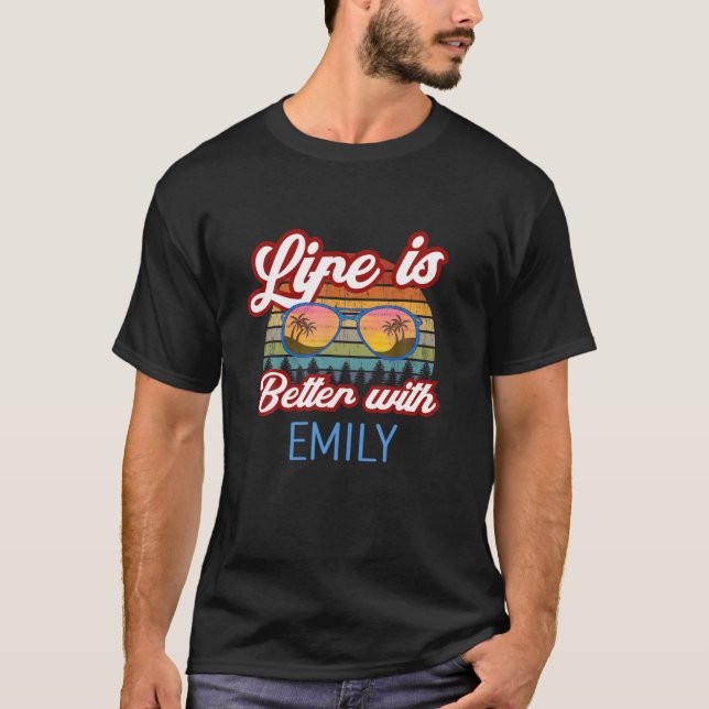 Camiseta La vida es mejor con Emily Funny Women/Chica/Baby  (Anverso)