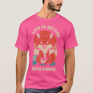 Camiseta La Vida Es Mejor Con Foxes Canidae Caninae Red Fox