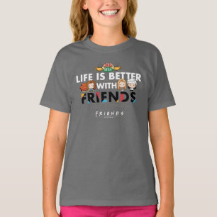 Camiseta La vida es mejor con FRIENDS™ arte Chibi