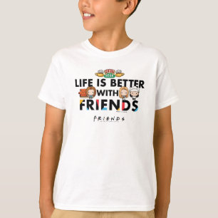 Camiseta La vida es mejor con FRIENDS™ arte Chibi
