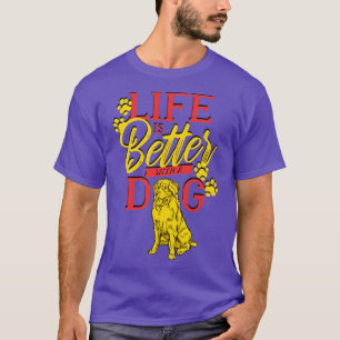 Camiseta La vida es mejor con Golden Retrivers