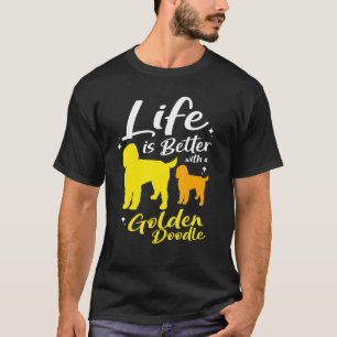 Camiseta La vida es mejor con Goldendoodle