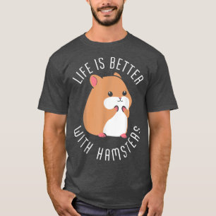 Camiseta La Vida Es Mejor Con Hamsters Pricky Pig Rodent Lo
