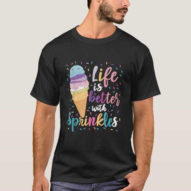 Camiseta La vida es mejor con helado de rociadores summ (Anverso)