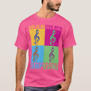 Camiseta La Vida Es Mejor Con La Composición De C Clásica C