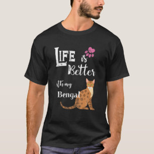 Camiseta La Vida Es Mejor Con La Pasta Del Gato De Mi Gato