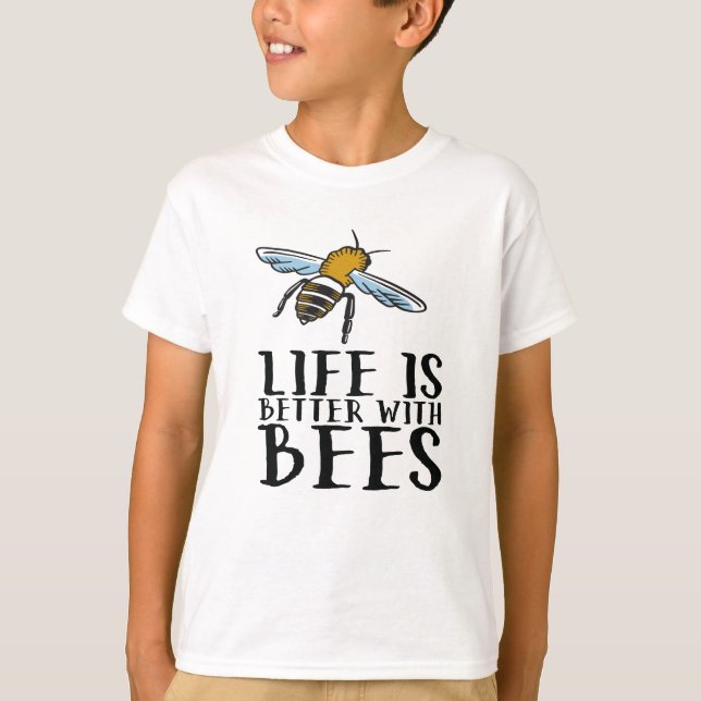 Camiseta La vida es mejor con las abejas (Anverso)