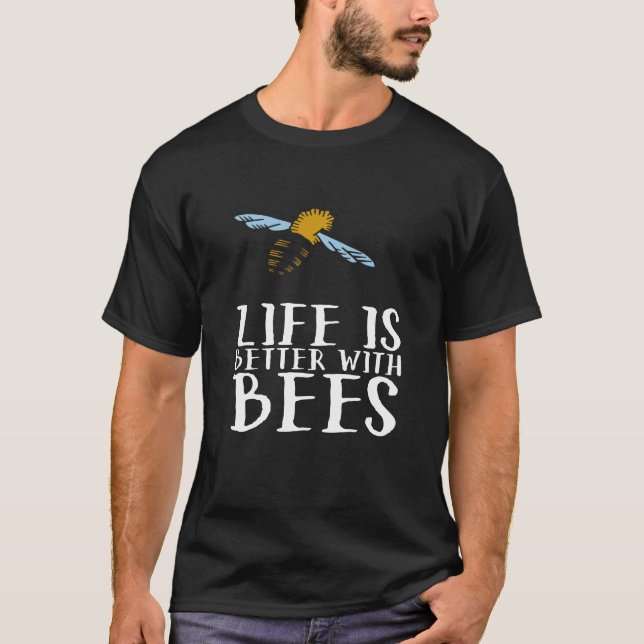 Camiseta La vida es mejor con las abejas (Anverso)
