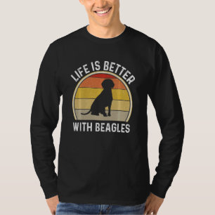 Camiseta La Vida Es Mejor Con Las Beagles Para Los Hombres
