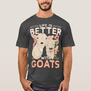 Camiseta La vida es mejor con las cabras