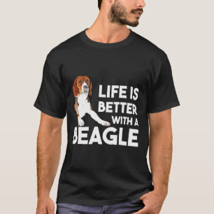 Camiseta La Vida Es Mejor Con Los Amantes De Beagle Tee