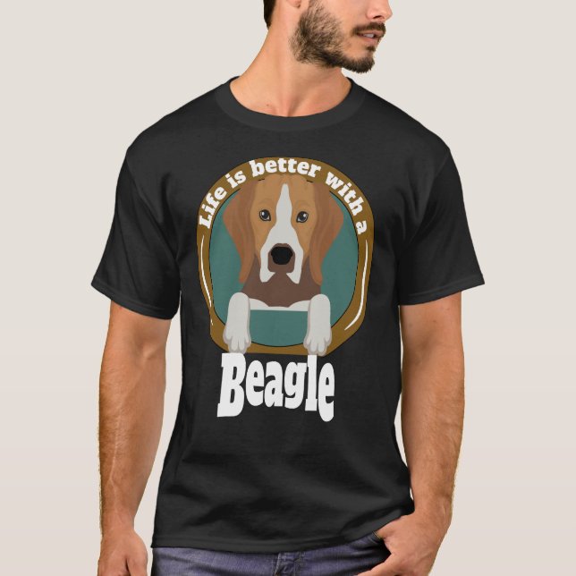 Camiseta La Vida Es Mejor Con Los Dueños De Beagle Beagle (Anverso)