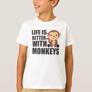Camiseta La vida es mejor con los monos - dulce mono