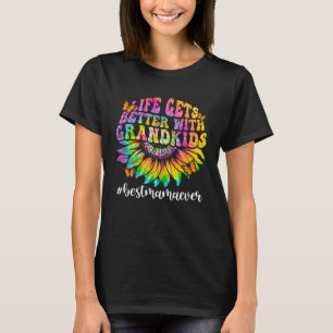 Camiseta La vida es mejor con los nietos que adoran el día 