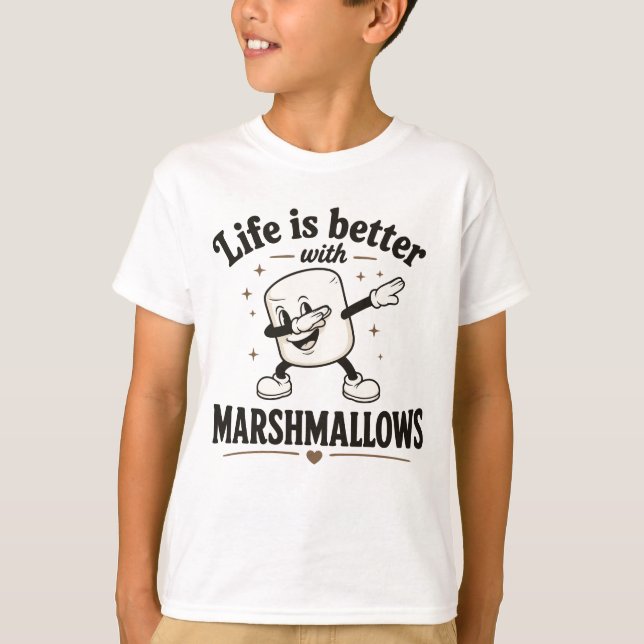 Camiseta La vida es mejor con malvaviscos (Anverso)