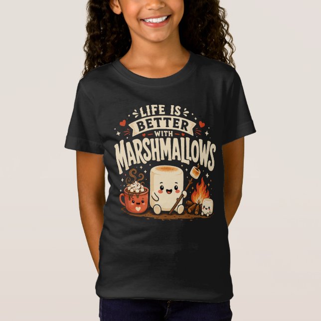 Camiseta La vida es mejor con malvaviscos (Anverso)