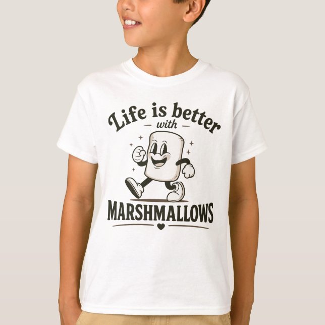 Camiseta La vida es mejor con malvaviscos (Anverso)