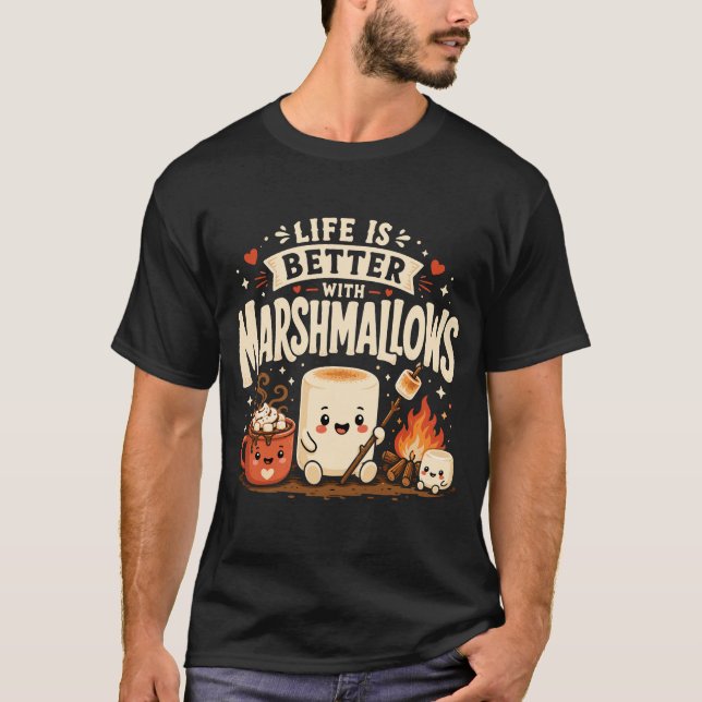 Camiseta La vida es mejor con malvaviscos (Anverso)