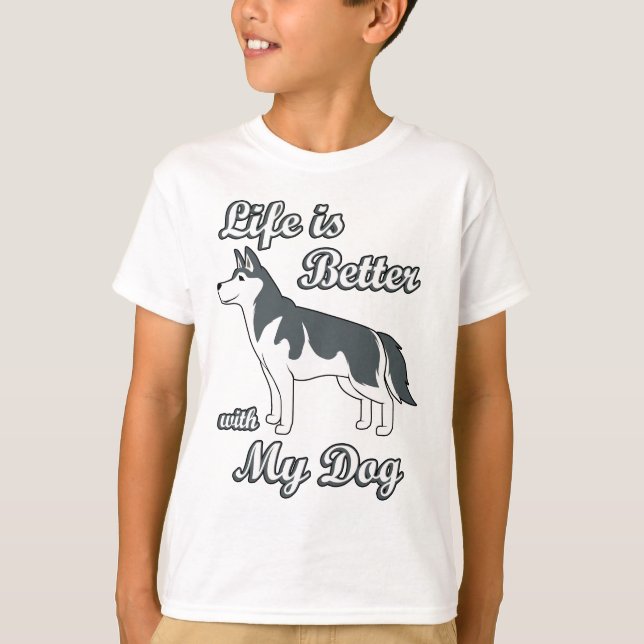 Camiseta La vida es mejor con mi perro (Anverso)