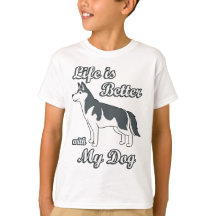 La vida es mejor con mi perro lindo perro Husky Si